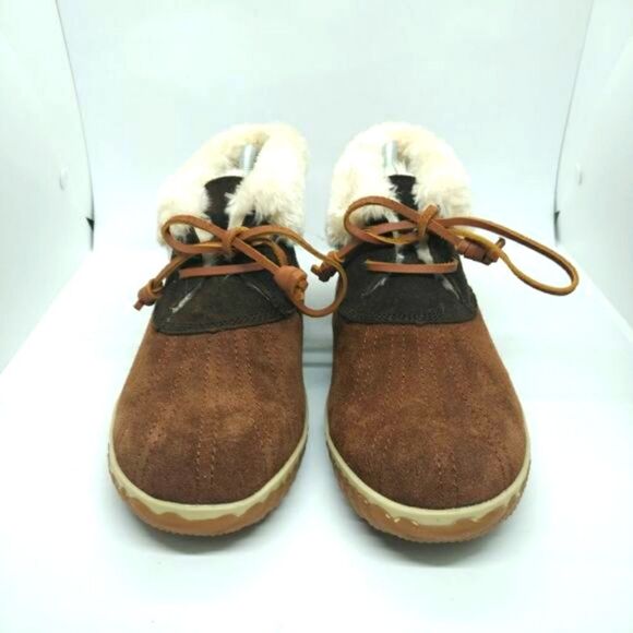 Sperry Top Sider Womens Brown Suede Leather Fur Lined Boots Size 9 M Boots Sperr - Picture 3 of 8
